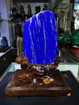 Afghan natural stone lapis lazuli mineral original stone carved ornaments hand-carved Study Office collection viewing