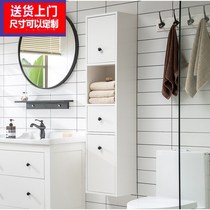 Bathroom side cabinet toilet side cabinet modern minimalist bathroom shelf locker combination mirror wall cabinet wall cabinet