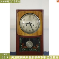 60 s nostalgic old furniture folk old objects old goods old goods rural watches old wall clock 80 s mechanical winding