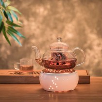 Glass Teapot Heat-resistant high temperature tea maker Filter Teapot Kettle Tea warmer Candle base Flower tea set