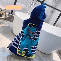 Childrens bath towel Girls can wear summer mens and womens baby absorbent quick-drying cartoon swimming bathrobe Bathing beach towel