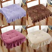 Plush thick chair Mat solid wood non-slip strap stool dining chair removable and washable cushion warm simple fashion seat cushion