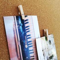 20 wooden small wooden clip pins creative cute photo wall decoration Post-It clip nail clip I-shaped nail
