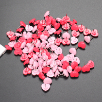 Color photo wall love Pin Pin drawing round head plastic big head nail diy boxed I-shaped nail 50