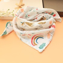 Spring Summer Thin Cotton Cotton Cloth Scarves up Triangle Towels Baby Boy Scarves Neck Scarves for men and women Baby Saliva scarves The headscarf