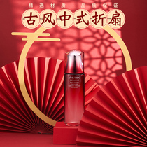 Ancient photography Photo props Chinese paper folding fan Food jewelry Still life shooting background paper