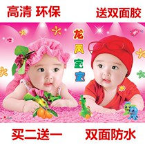 Male and female baby poster photo pictorial beautiful cute male baby dragon and phoenix treasure painting pregnant woman fetal education wall stickers