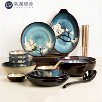 LO GULEYA DISH SET Household Japanese thickened anti-scalding bowl Ceramic tableware Rice bowl noodle bowl SOUP bowl dish dish