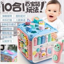Six-sided drum baby toy puzzle 11 months baby early education More than 6 months Hand beat drum suitable for two-year-old girl 123