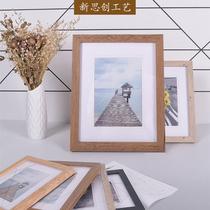 Simple MDF wooden photo frame table 5 6 7 8 inch A4 retro photo hanging wall cardboard factory custom logo