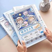 Students record Primary school students sixth grade ins wind loose-leaf book Hand-book girl boy Junior high school guest book Net red animation Cute creative funny Sand sculpture Korean version Galaxy Mars graduation commemorative book
