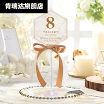 Wedding table card seat card custom table sign-in desk creative wedding banquet guest station card number card