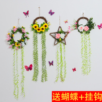Floral ring decoration Microscape wall-hanging kindergarten Christmas hanging air creative hanging decoration corridor Hanging Decoration Classroom Arrangement