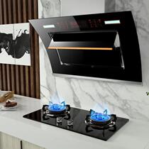 HP good wife range hood gas stove package household side suction stove smoke machine set combination