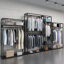 Clothing store display stand high-end mens clothing store counter shelf display rack floor-standing combination multi-layer hanging clothes shelf