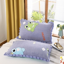 Crystal velvet milk velvet pillowcase A pair of thickened padded warm pillowcase Autumn and winter flannel single double pillowcase