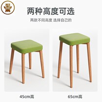 Stool home bench low stool makeup dressing stool fashion creative solid wood square stool stool Adult Small chair