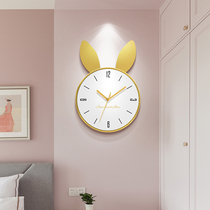 Nordic simple household fashion watch living room creative personality Modern wall hanging light luxury decoration Childrens bedroom wall clock