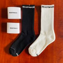 READYMADE day Department Beauty Department Trend fixture cityboy pure color letter male and female lovers pure cotton towel bottom socks