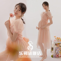 New photo studio pregnant woman Photo big belly photo clothing French princess style fairy organza dress pregnant woman photo