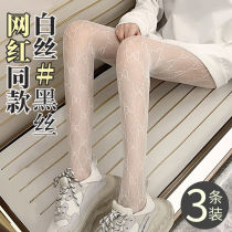 Lolita skeleton lace socks anti-hook pantyhose Lolita small g thin mesh stockings