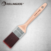 rollingdog High toughness sharpened wire long handle imported paint Water-based paint brush wall oblique mouth brush