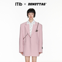 ITIB × DOOTTATAG designers joint new backpacks style chain pure color loose suit jacket woman