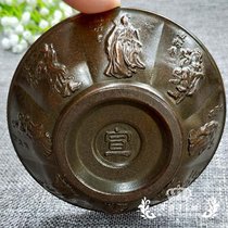 Slave Hall Bronze Ware Pure Copper Copper Bowl Ancient Play Miscellaneous Home Decoration Handicraft Old Objects Grand and Xuande Eight Immortals