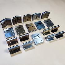 Shower room glass door sub-bathroom rose clip black bright brushed titanium hinge cyan red antique glass clip hinge