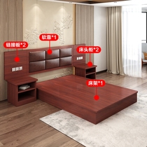 Min Boarding Complete Apartment room bed Twin Beds Guesthouses Bed Mark Rooms for rental Custom Hotel Bed Hotel Furniture