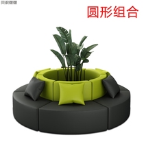 Reception room rest area sales office negotiation reception training organization simple and modern combination 4s office sofa fabric
