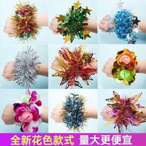 Kindergarten children dance dance hand wrist flower sequin cheerleader table performance Bell hand flower June 1 Games bracelet