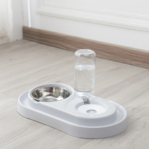 Pet food with styling pet Double water bowls Water storage bowls Automatic feeding small and medium dogs