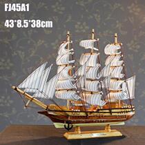 Smooth sailing boat Ocean wind home decoration fashion handicrafts solid wood sailing model ornaments desktop furnishings
