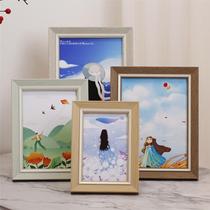 Manufacturers rectangular horizontal and vertical photo frame set table 6781012 inch a45 British style indoor decoration picture frame