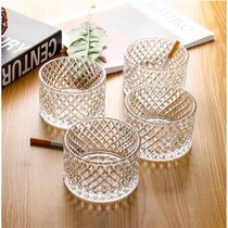 (Two Mounted) Creative Diamond Glass Ashtrays Hotel Guesthouses Home Bedroom Office Decorated Ashtrays