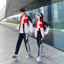 Korean version of middle school uniform spring British style group ins Leisure set Junior High School High School students class uniform three sets