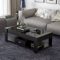 Minimalist modern tempered glass tea table small family type creative rectangular tea table tea table TV cabinet
