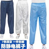 Anti-static pants dust-free clothing split clothing blue factory dustproof and clean chemical clothes for men and women