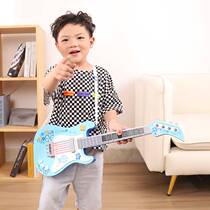 Childrens ukulele sound and light music beginners small guitar simulation can play musical instruments toy guitar boys and girls