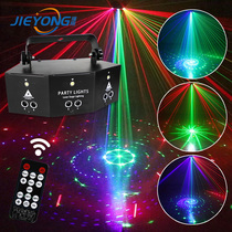 Jie private room fan beam pattern laser light KTV flash sound-activated laser stage light bar trampoline light room dormitory voice-activated colorful rotating magic ball light family dancing light