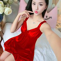 Fat and increase summer sling ice silk nightgown women sexy extra size fat mm200 kg pajamas women lace pregnant women