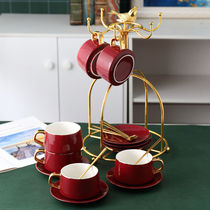 Coffee cup set European small luxury simple household ceramic cup set English afternoon tea tea set(