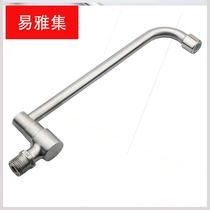 Applicable 304 stainless steel kitchen semi-automatic faucet into wall wash basin single Cold Faucet