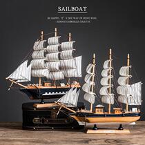 Retro Creative One Sails Smooth Sailing Model Wooden Swing wine cabinet Fire Pot Shop division Nostalgia Furnishing