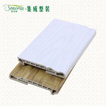 Bamboo wood fiber wall panel glue wall panel special environmental protection odorless skirting board line does not yellow interior decoration with white