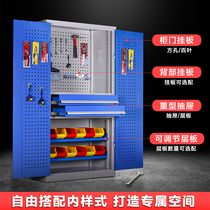 Hardware industry Heavy tool cabinet thickened workshop locker Iron cabinet Multi-function double door tool locker