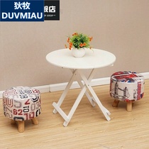 Home balcony small tea table foldable round portable tea table with folding table containing table small dining