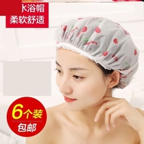 Adult cute taste bathing girls waterproof cap heated children thickened ladies shower cap Waterproof summer Baotou shower cap