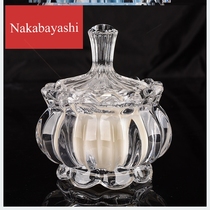 European style About SA essential oil Soy Wax Smokeless Aromatherapy Crystal pattern glass candle